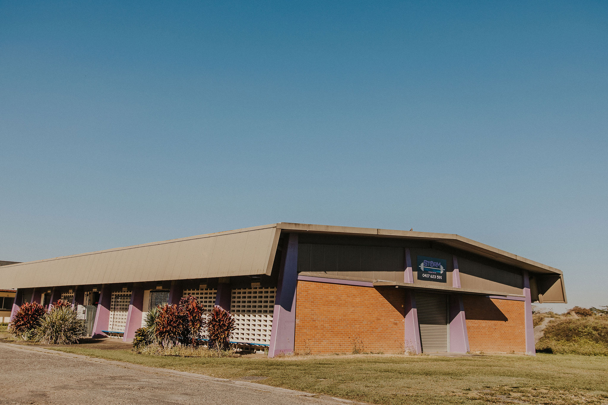 The old Innisfail high school building on Stitt St where Storm trains